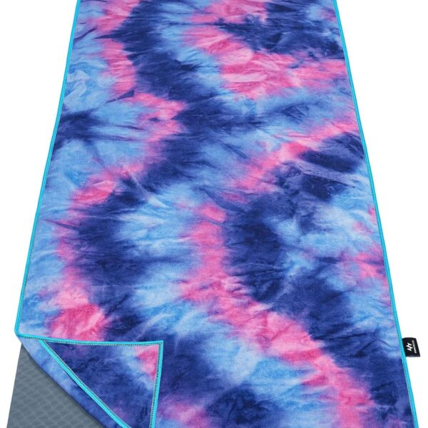 Ewedoos Yoga Towel Mat Towel with Anchor Fit Corners Non Slip Towel for Hot Yoga, Pilates, Workout, Camping