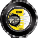 Lodge 9 Inch Cast Iron Pie Pan - PFAS-Free Pre-Seasoned Bakeware for Flaky Crusts, Deep Dish Pies, and Quiches - Dual Handle Design - Made in the USA