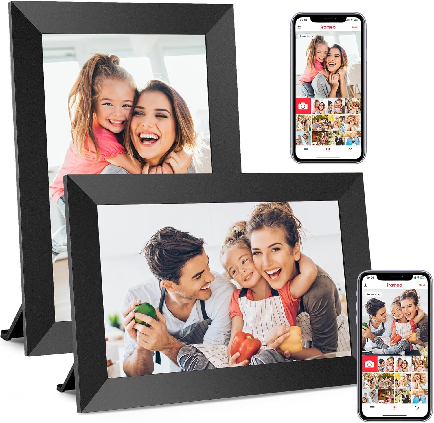 BIGASUO Digital Picture Frame, 10.1" Frameo Digital Frame WiFi with 32GB Memory, 1280x800 IPS Touch Screen, Send Photos/Videos from Your Phone Anywhere, Photo Gifts for Parents and Grandparents 2 Pack BIGASUO Digital Picture Frame, 10.1" Frameo Digital Frame WiFi with 32GB Memory, 1280x800 IPS Touch Screen, Send Photos/Videos from Your Phone Anywhere, Photo Gifts for Parents and Grandparents 2 Pack