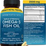 Triple Strength Fish Oil Omega 3 Supplements for Women and Men  2500 mg High-Potency, Easy-to-Absorb Re-esterified Triglyceride Form, Pescatarian-Friendly DPA Omega 3 EPA DHA Supplement,180 Softgels