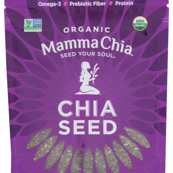 Mamma Chia Organic Seeds, Black, 6 Ounce