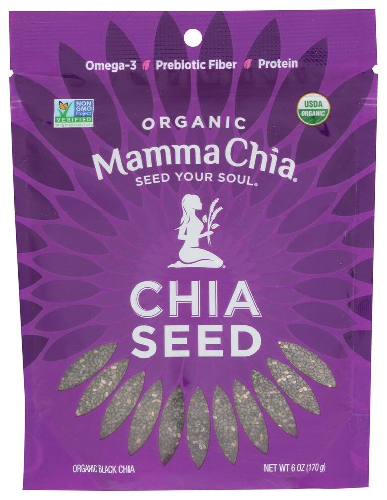 Mamma Chia Organic Seeds, Black, 6 Ounce