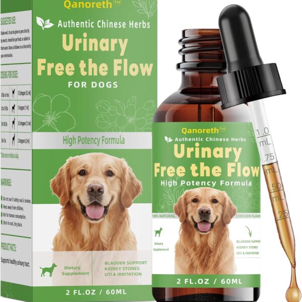 Bladder & Kidney Stones Dissolver for Dogs  Natural Dog UTI Treatment & Urinary Tract for Dogs, Stone and Crystals Fragment Flush & Prevention, Vet-Formulated Dog Urinary Tract Infection Support