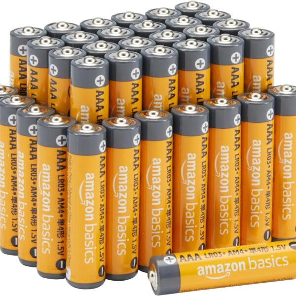 Amazon Basics AAA Alkaline High-Performance Batteries, 1.5 Volt, 10-Year Shelf Life, 36 Count (Pack of 1)