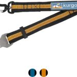 Kurgo Direct to Seatbelt Swivel Tether - Easy-Use Dog Car Harness Clip - Adjustable Ride Strap - Universal Fit for Most Vehicles - All Steel Hardware - Backseat Restraint - Orange