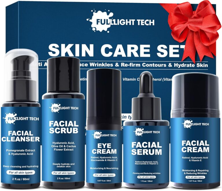 Skin Care for Men Gifts Set,Anti-aging Skin Care Kit for Tigten,Firm & Hydrate Skin,Retinol,Hyaluronic Acid Mens Self Care Facial Kit,Men Birthday Valentines Gifts for Him Boyfriend Dad Husband