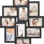SONGMICS 4x6 Collage Picture Frames, 10-Pack Photo Collage Frame for Wall Decor, Glass Front, Assembly Required, Ink Black URPF20BK