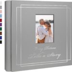 Photo Album 4x6 700 Photos Leather Cover Wedding Photo Albums Extra Large Capacity Picture Book with Beautiful Prints Presents for Wedding Baby Vacation Grey