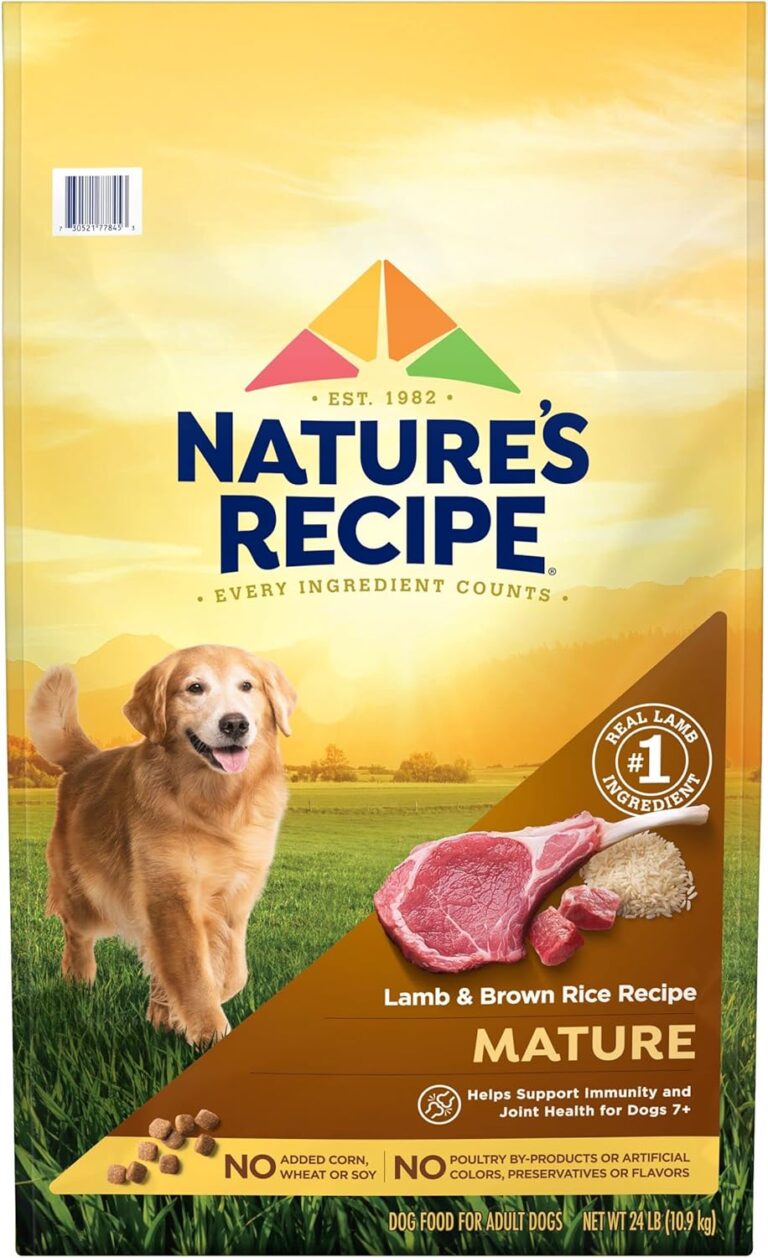 Natures Recipe Mature Lamb & Brown Rice Recipe Dry Dog Food, 24 lb. Bag