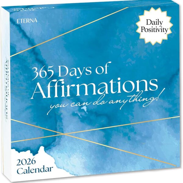 2026 Positive Affirmations Daily Desktop Calendar | 365 Days Of Affirmations To Motivate, Inspire, and Calm. Positive Self Care Daily Ritual To Nourish The Soul. Daily Rip Off Calendar To Encourage Positivity