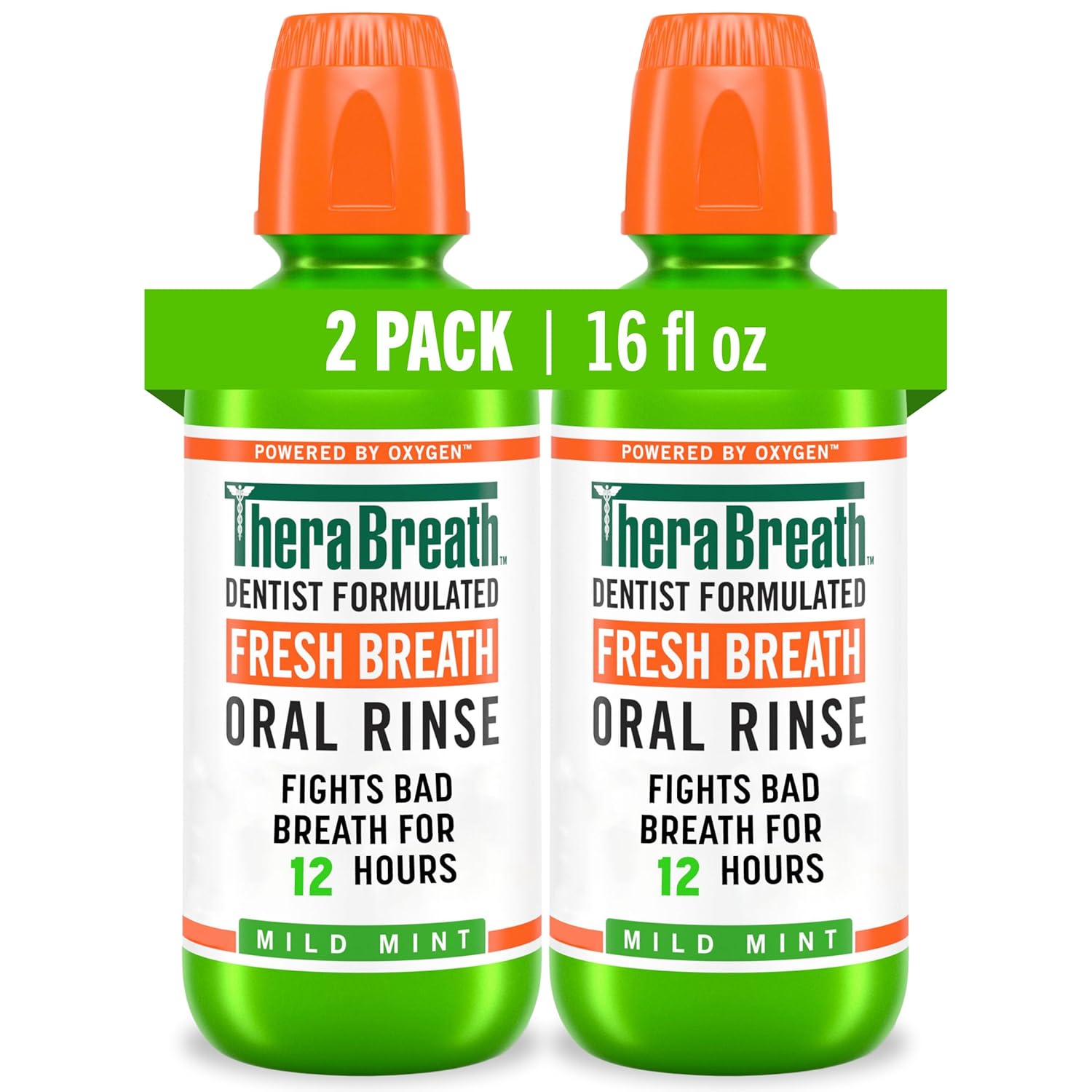 TheraBreath Fresh Breath Mouthwash, Mild Mint Flavor, Alcohol-Free, 16 Fl Oz (2-Pack) TheraBreath Fresh Breath Mouthwash, Mild Mint Flavor, Alcohol-Free, 16 Fl Oz (2-Pack)