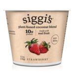 siggi's Plant-Based Coconut Blend, Strawberry, 5.3 oz. Cup  Single Serving Dairy Free Snack, More Protein Than Sugar