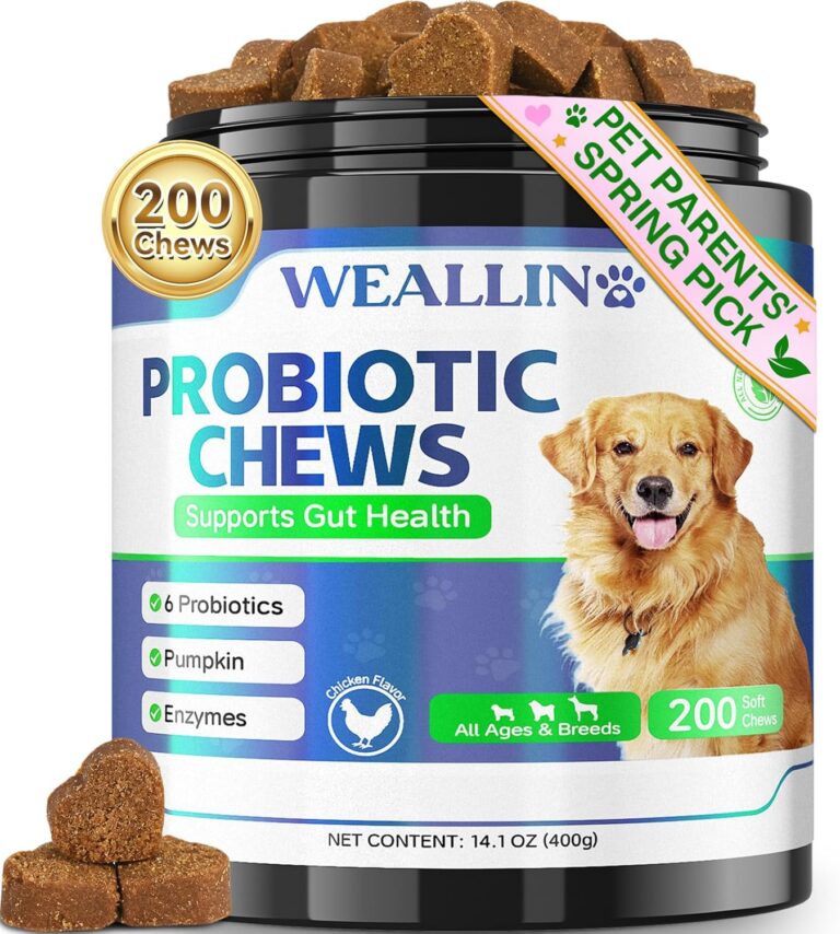 200 PCS Probiotics for Dogs - Dog Probiotic Chews for Gut Health, Digestive Support & Itchy Skin Relief Pet Diarrhea Gas Treatment - Probiotics, Digestive Enzymes, Prebiotics, Pumpkin