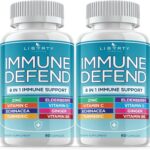 8 in 1 Immune Defense Support, Immunity Vitamins Supplement Booster Zinc 50mg, Vitamin C Elderberry VIT D3 5000 IU, Turmeric Curcumin & Ginger, Echinacea - Allergy Relief for Kids Adults (2 Pack)