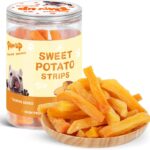 PAWUP Sweet Potatoes Strips Dog Treats - Single Ingredient Soft Chews w/Taurine, Chewy Sticks for Small & Medium Dogs, Easy to Digest, 12.5oz