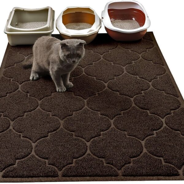 LittleTiger Cat Litter Mat, XL Super Size, Phthalate Free, Easy to Clean, 46x35 Inches, Durable, Soft on Paws, Large Litter Mat.