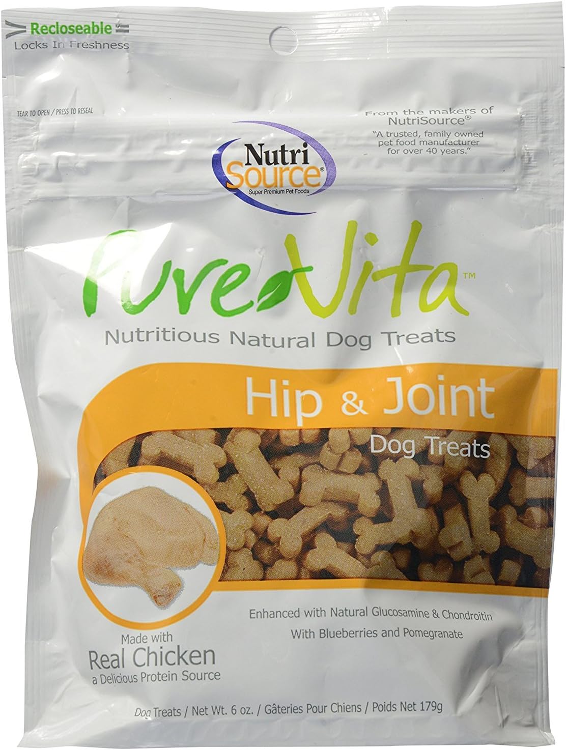 Pure Vita, Dog Treats, Hip & Joint, 6 Oz Pure Vita, Dog Treats, Hip & Joint, 6 Oz