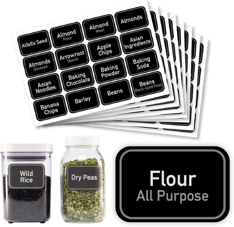 AllSpice 208 Preprinted Water Resistant Bulk Pantry Labels Set