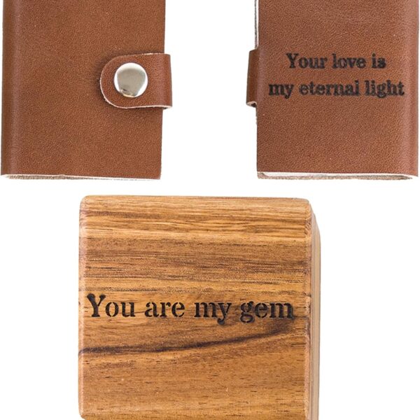 Personalized Mini Photo Book  Custom Leather Album Holds 16 Pictures, Small Pocket-Sized Memory Book, Gift for Couples, Anniversaries & Special Occasions (Sugar Brown)