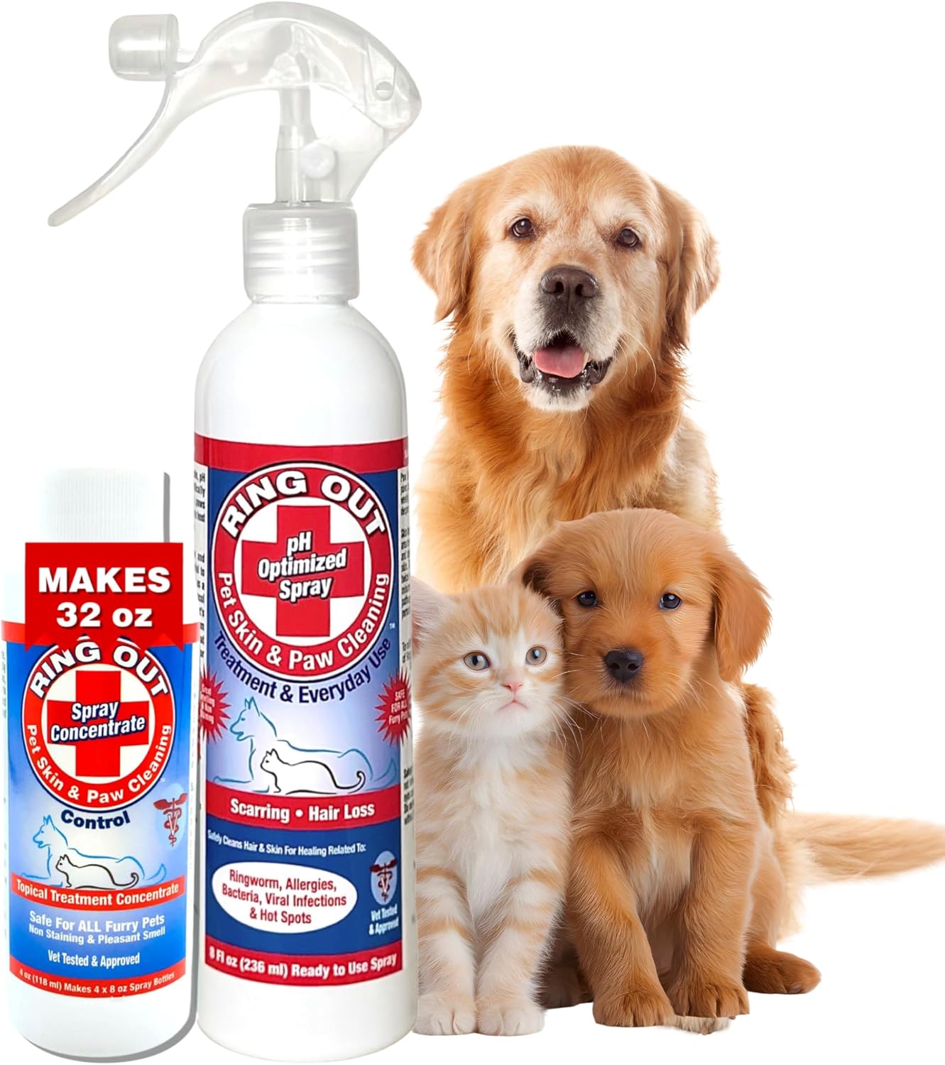 Ring Out for Pets: Control & Help Ringworm | Clean Pets Skin & Paws | Recovery & Itch Relief Calming Spray for Dog, Cat, Guinea Pig, Small or Large Animals/Pet. (Empty Applicator Bottle Included) Ring Out for Pets: Control & Help Ringworm | Clean Pets Skin & Paws | Recovery & Itch Relief Calming Spray for Dog, Cat, Guinea Pig, Small or Large Animals/Pet. (Empty Applicator Bottle Included)