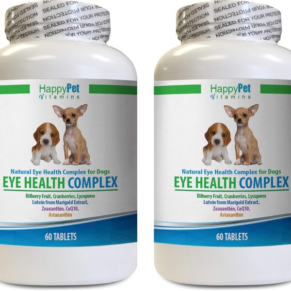 Dog Immune Defense Supplement - Dog Eye Health Complex - Vision Support - Immune Booster - Natural Formula - ANTIOXIDANTS - Dog Vitamin Chews - 2 Bottles (120 Treats)