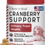 Dog UTI Treatment Cranberry Supplement for Dogs, 120 Soft Chews - Natural Urinary Tract Infection Support and Healthy Bladder Control  Made with Echinacea and Vitamin C