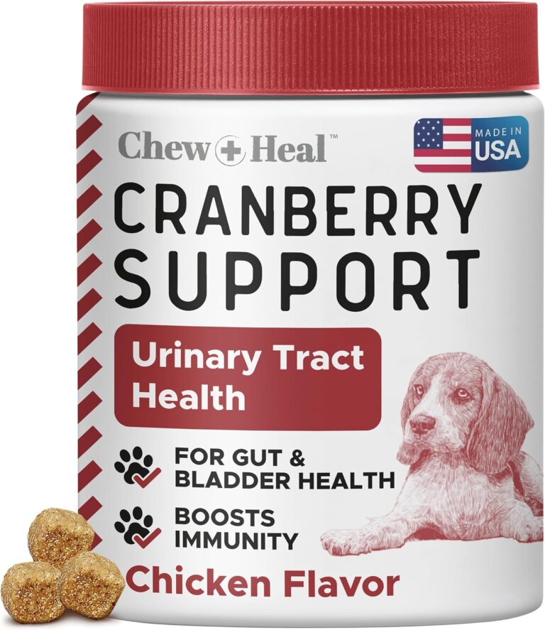Dog UTI Treatment Cranberry Supplement for Dogs, 120 Soft Chews - Natural Urinary Tract Infection Support and Healthy Bladder Control  Made with Echinacea and Vitamin C