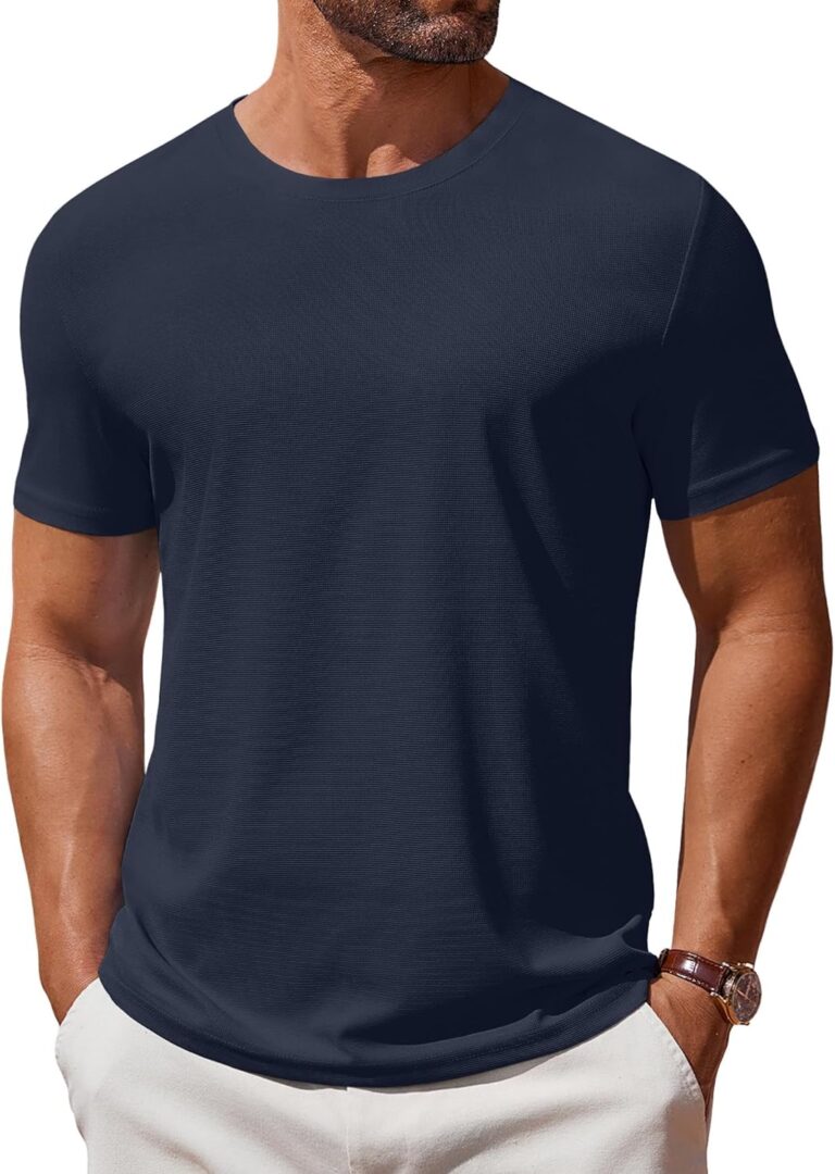 COOFANDY Men's T Shirt Short Sleeve Crew Neck T-Shirt Casual Summer Classic Basic Tee Shirts
