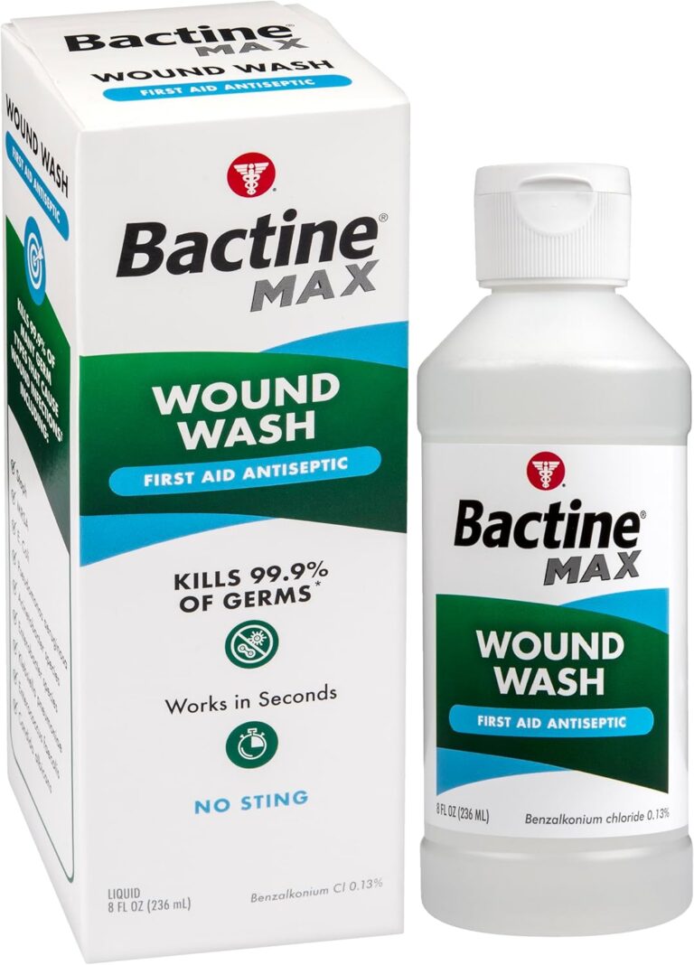Bactine Max First Aid Antiseptic Wound Wash, Kills 99.9% of Germs from Minor Cuts, Scrapes and Burns with No-Sting, 8 fl Oz