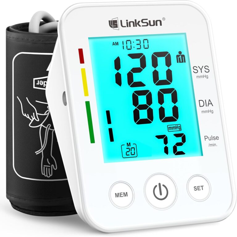 Blood Pressure Monitor for Home Use with Large Upper Arm Cuff, Blood Pressure Machine with 100 Memory Recalls for 2 Users, Large LCD Screen, Charging Cable - 2008