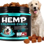 Hemp Calming Chews for Dogs 150 Count (11.6 oz), Dog Calming Treats, Helps with Dog Anxiety, Separation, Barking, Stress Relief, Melatonin for Dogs, Sleep Calming Aid, for All Breeds & Sizes