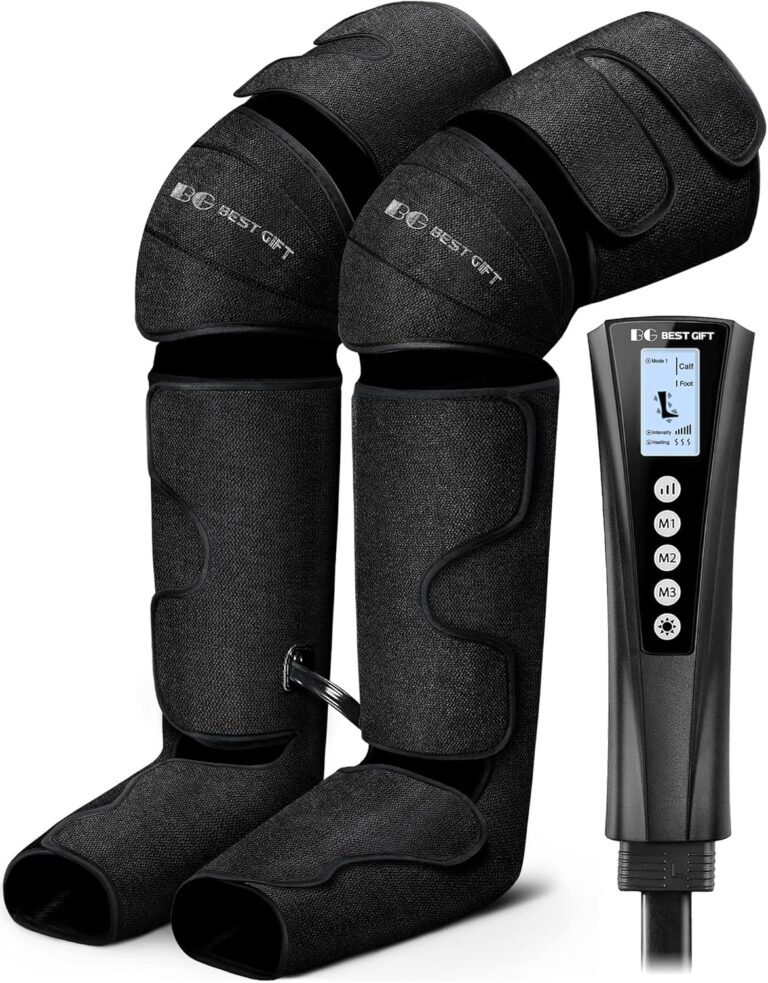 Gifts for Mom, Dad, Men, Women & Loved Ones  Air Compression Leg Massager with Heat  Ideal for Christmas, Mother Day & Father Day  Relieves Muscle Fatigue for Feet, Legs, Calves, Thighs, and Knees