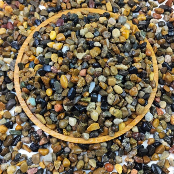 20 lbs Natural Fish Tank Gravel,1/4 Inch Pea Gravel. Mixed Color River Rocks for Aquarium, Succulent, Vase, Cactus Bonsai, Plant Soil Cover and Outdoor Landscaping Rocks