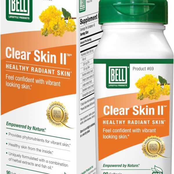 Bell Clear Skin Lifestyle Products | Works from The Inside by Providing The nutrients Needed for Healthy, Vibrant Skin | Sold Directly by The Manufacturer