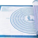 Nonstick Silicone Pastry Mat Extra Large with Measurements 28''By 20'' for Silicone Baking Mat, Counter, Dough Rolling,Fondant/Pie Crust By Folksy Super Kitchen (2028, Blue)