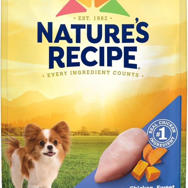 Nature's Recipe Grain Free Small Breed Dry Dog Food, Chicken, Sweet Potato & Pumpkin Recipe, 4 lb. Bag
