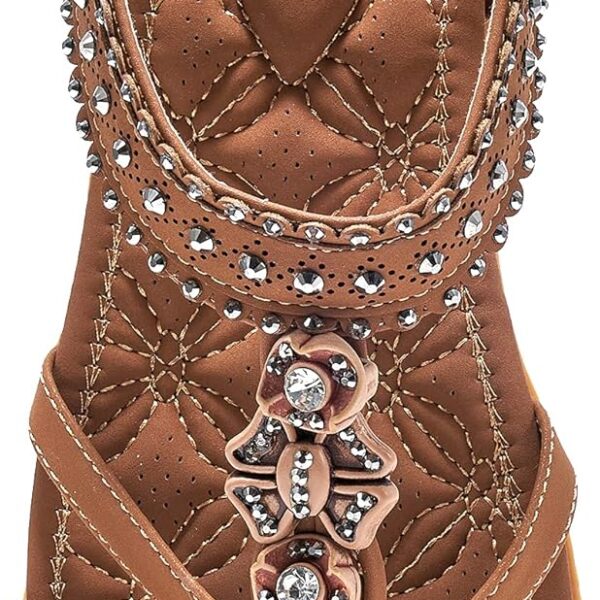 Alicegana Womens Sandals Shoes Comfort Walking with Non Slip on Casual Summer 2026 Shoes Dress Ankle Elastic Jeweled Bohemian Flats Vacation Wedding