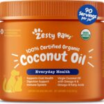 Coconut Oil for Dogs - Certified Organic & Virgin Superfood Supplement - Digestive & Immune Support - 16 OZ