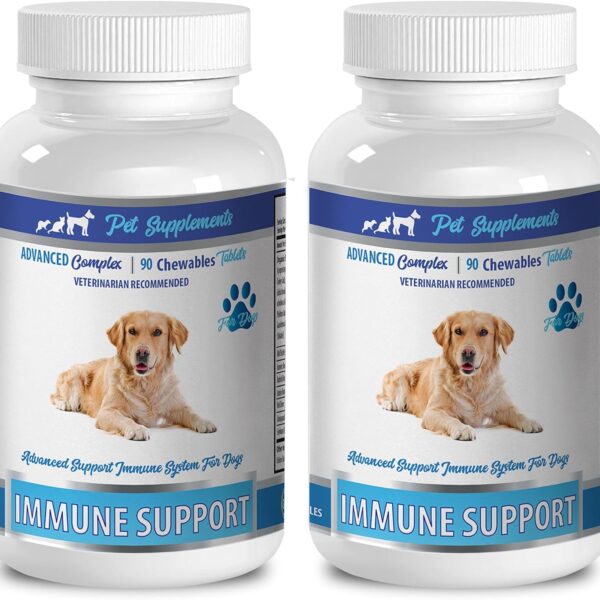 pet Immune System Booster - Advanced Immune System Support - CHEWABLE - for Dogs - Selenium for Dogs - 2 Bottle (180 Chews)