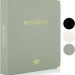 Beautiful Linen Photo Album For 4x6 Photos - Safely Holds Up To 500 Pictures of Unique Memories - The Perfect Large Photo Book To Store All Pictures of Treasured Family, Baby or Wedding Moments