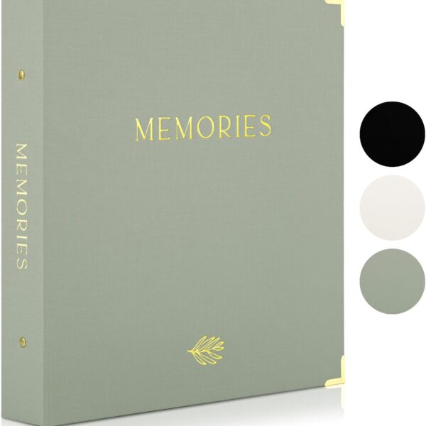 Beautiful Linen Photo Album For 4x6 Photos - Safely Holds Up To 500 Pictures of Unique Memories - The Perfect Large Photo Book To Store All Pictures of Treasured Family, Baby or Wedding Moments