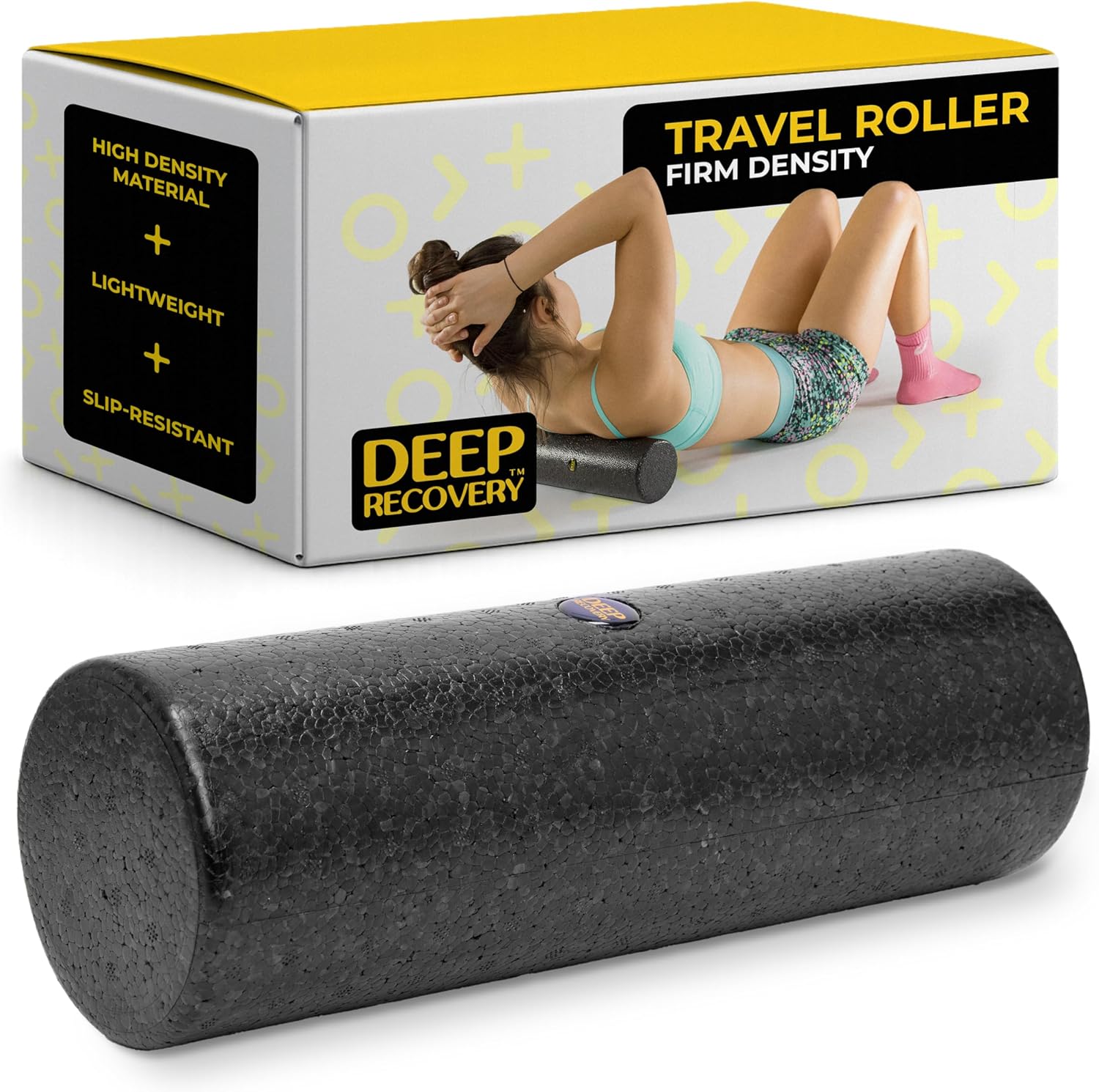 Deep Recovery Yoga Foam Roller for Physical Therapy & Exercise Black Back Roller for Back Pain, Legs, and Shoulders, 12in x 4in Travel Size Deep Tissue Massage for Myofascial Release Deep Recovery Yoga Foam Roller for Physical Therapy & Exercise Black Back Roller for Back Pain, Legs, and Shoulders, 12in x 4in Travel Size Deep Tissue Massage for Myofascial Release