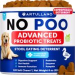 No Poo Chews for Dogs, Puppy - Coprophagia Stool Eating Deterrent - Prevent Dog from Eating Poop - Stop Eating Poop Treats with Probiotics & Enzymes - Immune, Digestive, Gut Health Support Supplement