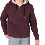 Amazon Essentials Men's Sherpa-Lined Full-Zip Fleece Hoodie Sweatshirt