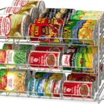 Deco Brothers Stackable Can Rack Organizer for Kitchen and Pantry, Holds Upto 36 Cans, Chrome Finish