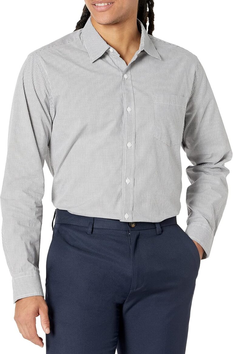Amazon Essentials Men's Regular-Fit Long-Sleeve Casual Poplin Shirt