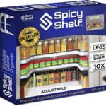 Spicy Shelf 3.0 - Expandable 2 Tiered Spice Rack Organizer for Cabinet & Pantry - Kitchen Seasoning Organizer - Cabinet Spice Racks for Inside Cabinets (Spicy Shelf Premium) - Home Organization