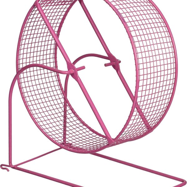 Prevue Pet Products Wire Mesh Hamster Wheel - Exercise Wheel for Pet Hamster, Gerbil, and Mouse, Silent Spinning, Accessories for Small Animals, 8 Inch - Colors Vary