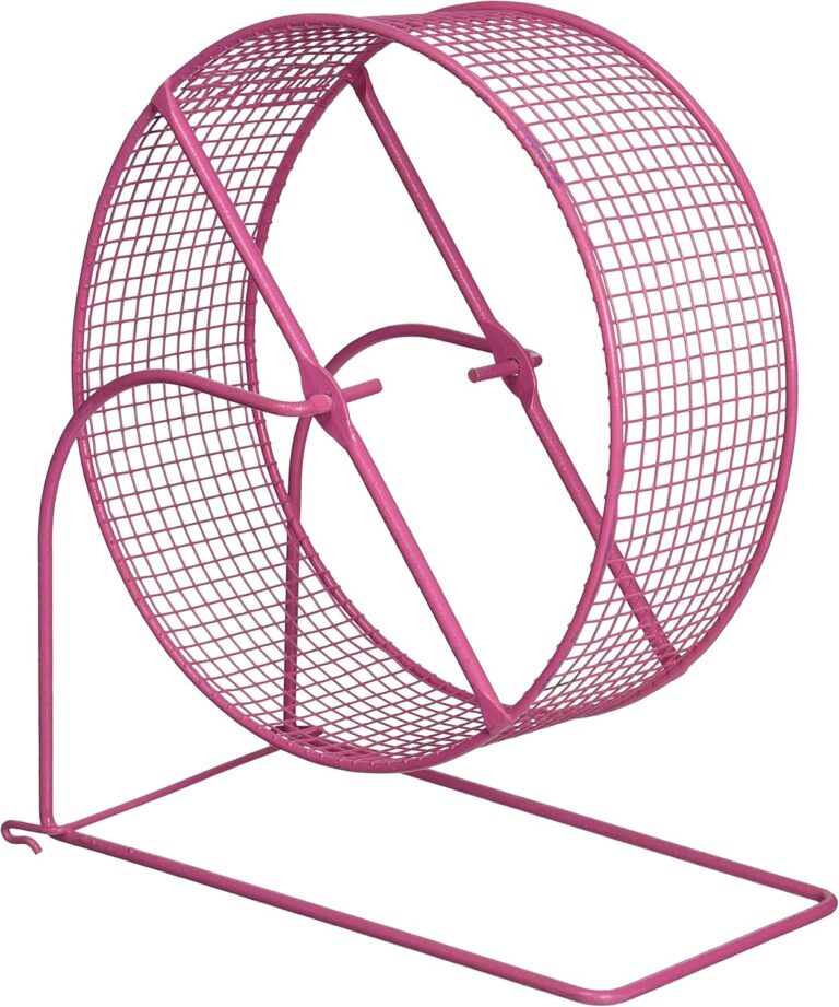 Prevue Pet Products Wire Mesh Hamster Wheel - Exercise Wheel for Pet Hamster, Gerbil, and Mouse, Silent Spinning, Accessories for Small Animals, 8 Inch - Colors Vary