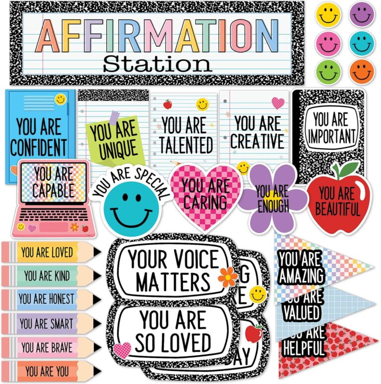 Teacher Created Resources Cool for School Positive Affirmations Mini Bulletin Board (TCR9305)